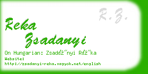 reka zsadanyi business card